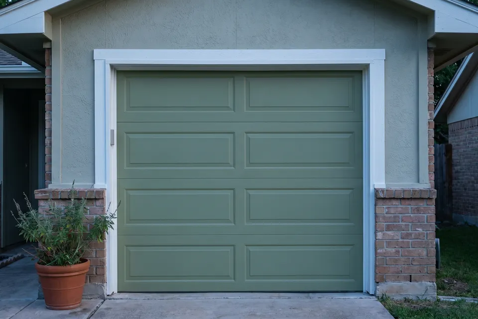 Garage Door Painting project by Texas Pride Painting in Pflugerville
